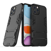 Funda protectora a prueba de golpes de PC + TPU con soporte invisible, para iPhone 12/12 Pro, para iPhone 12 mini, para OPPO Realme C11, para Vivo iQOO Z1x, para Vivo X50 Pro+, para Samsung Galaxy M01